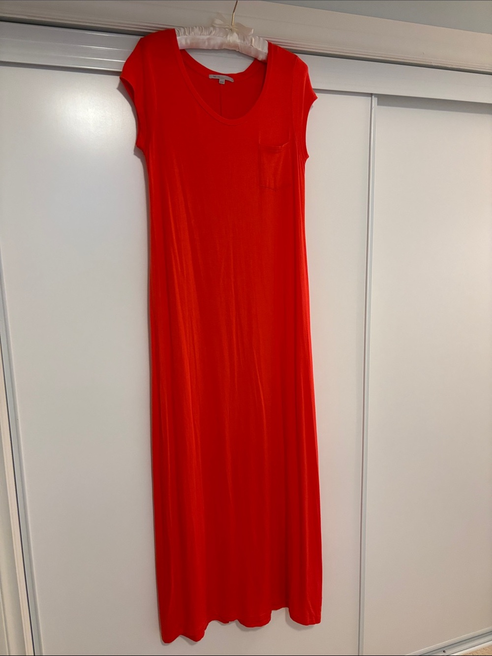 GAP Red Cap-Sleeve Maxi Dress